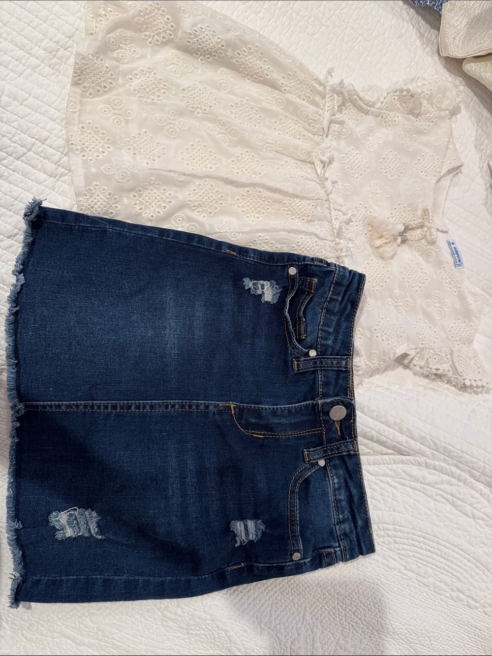 lot of 2- Girls size 7 Joe’s Jeans Dark Indigo Denim with Mayoral Top!